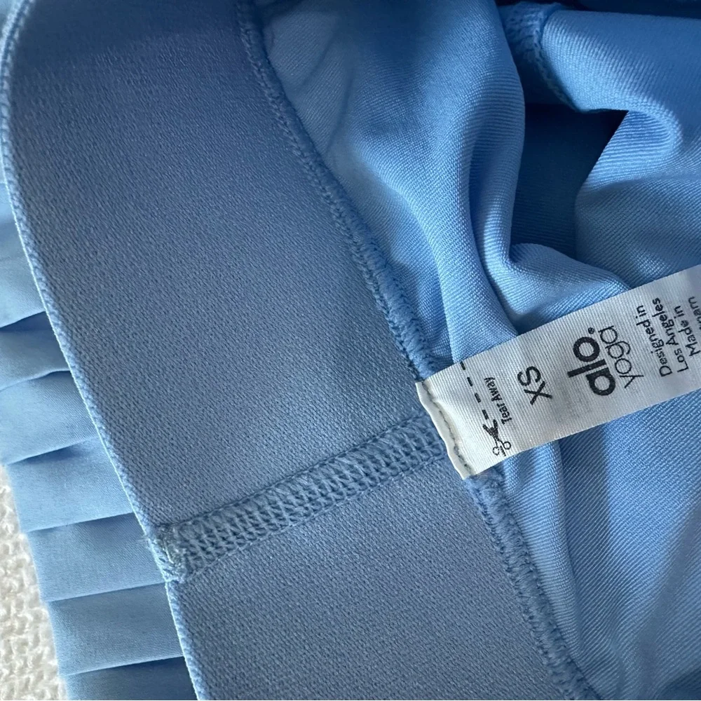 ALO Yoga Sky Blue Pleated Skirt